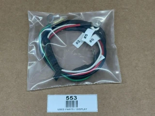 Allis Chalmers G Wiring Harness, packaged in a clear plastic bag with color-coded wires and numbered labels.