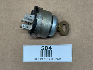 Allis Chalmers Ignition Key Switch, used ignition switch with metal body and electrical terminals.