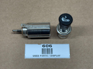 Black Cigarette Lighter with Cigarette on Knob JD-974BD (Display), metal and black plastic construction, designed for cigarette lighting with display label.