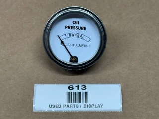 Allis Chalmers Oil Pressure Gauge, display with a needle indicating normal oil pressure level.