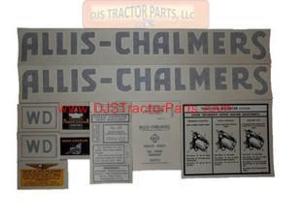 Allis-Chalmers Allis Chalmers WD 1948-1953 (BLUE), VINYL CUT DECAL SET - DJS316 