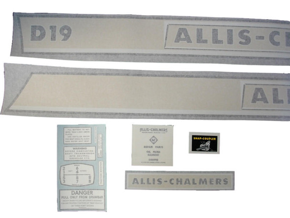 Allis-Chalmers Allis Chalmers D19 Gas - (Chrome) Vinyl Decal Set - DJS136 