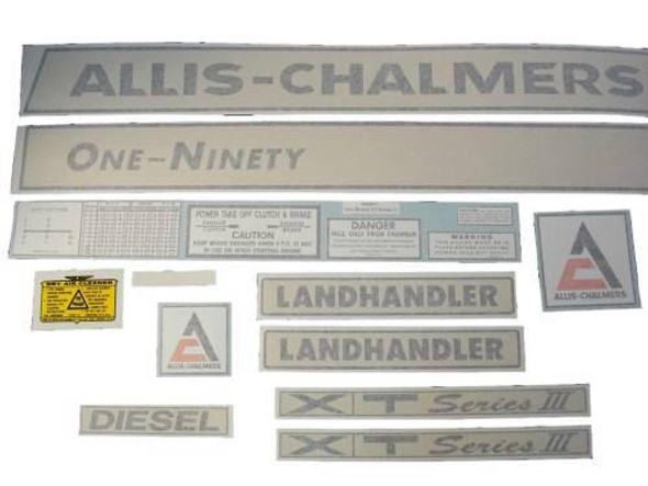 Allis-Chalmers Allis Chalmers 190 One-Ninety XT Series III diesel (black on creme) VINYL CUT DECAL SET - DJS161 