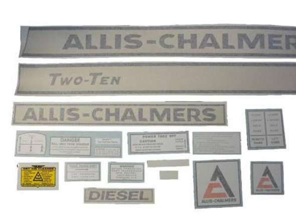 Allis-Chalmers Allis Chalmers 210 Two-Ten diesel (black on creme) VINYL CUT DECAL SET - DJS157 