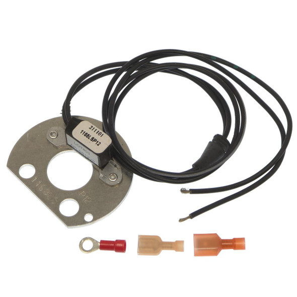 Pertronix Electronic Ignition Kit Allis Chalmers D19, ignition module with wiring and connectors for tractor ignition system.