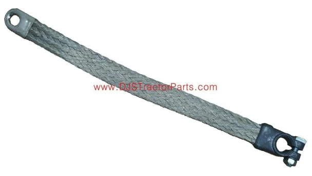 Allis-Chalmers Battery Cable 13" (Non-Insulated) AB-405D, a braided metallic battery cable with eyelet connectors on both ends for tractor battery connection.