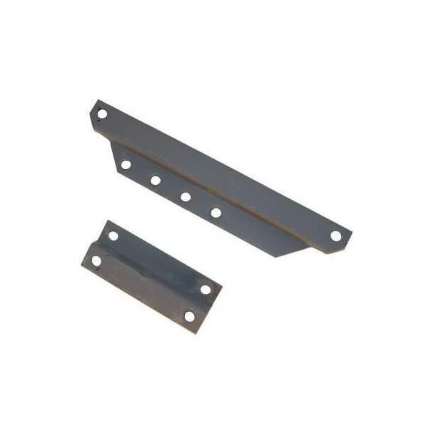 Allis-Chalmers G Battery Box Bracket Set, 2-Piece, AC-1260D, metal brackets with holes for battery box mounting.