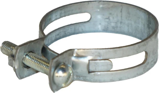 Allis-Chalmers Hose Clamp - 1-5/8" OD AB-492D, an adjustable metal hose clamp with a screw mechanism for securing hoses.