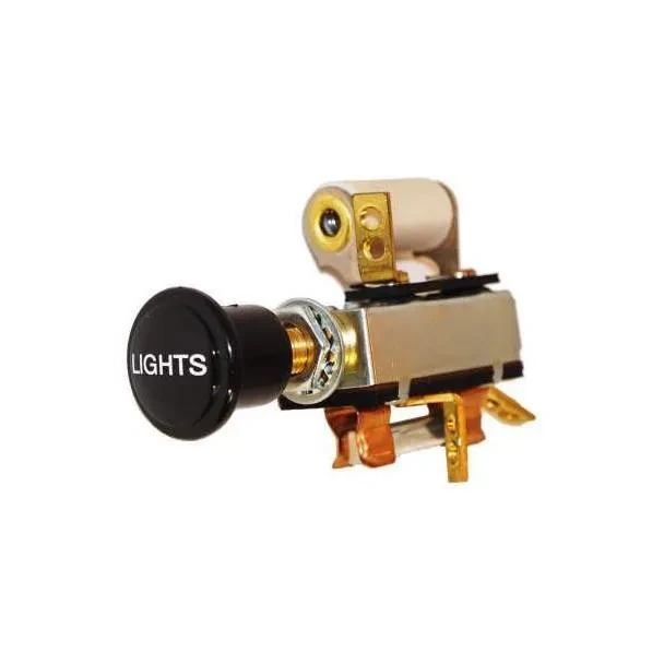 Allis-Chalmers 3-Position Light Switch AC-139D 70208197 208197, electronic switch with a black labeled button for lights.
