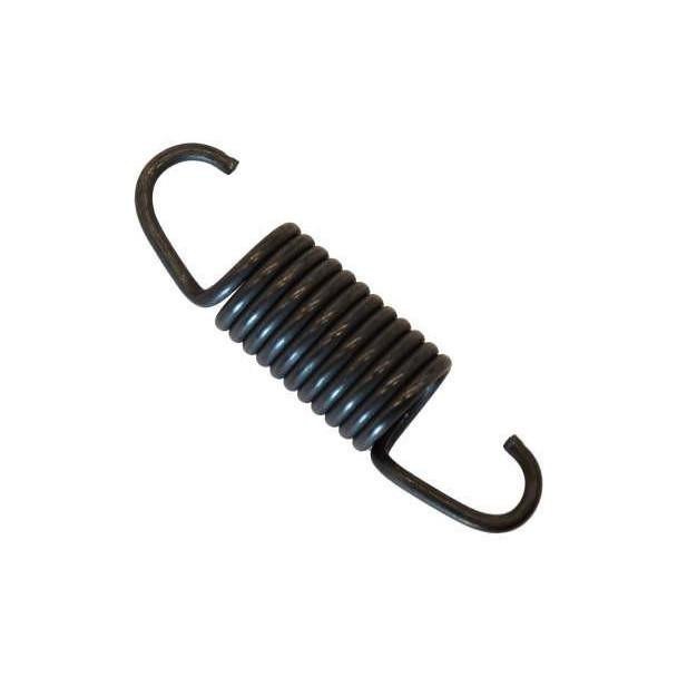 Allis-Chalmers Rear Brake Shoe Return Spring 70222501, black coiled metal spring with hooks on both ends for tractor brake assembly repair.