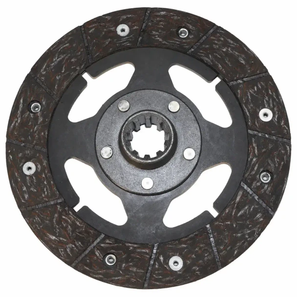 Allis-Chalmers Clutch Disc for Allis-Chalmers G and Farmall Cub, round mechanical clutch disc with friction lining and central hub.