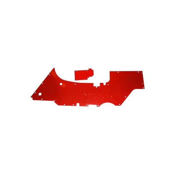 Allis-Chalmers D17 Right Hand Side Panel, red metal tractor side cover for Allis Chalmers D17 model.