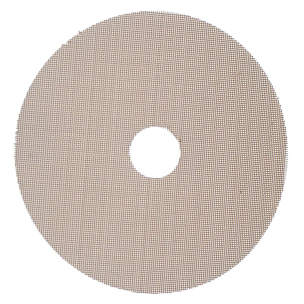 Allis-Chalmers Brass Sediment Bowl Screen, metallic brass disc with a fine mesh pattern for filtering sediment.