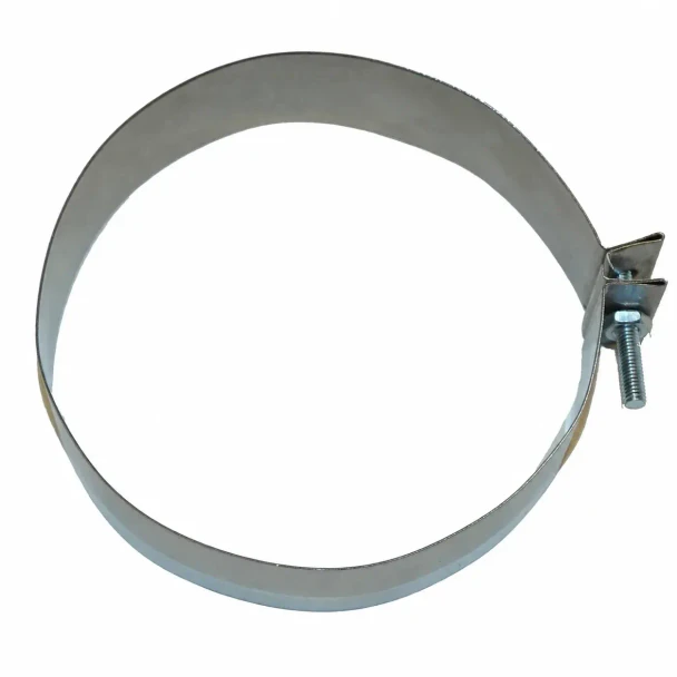 Allis-Chalmers Delco Starter Commutator Brush Band Cover, metallic band with mounting screw for engine starter repair.