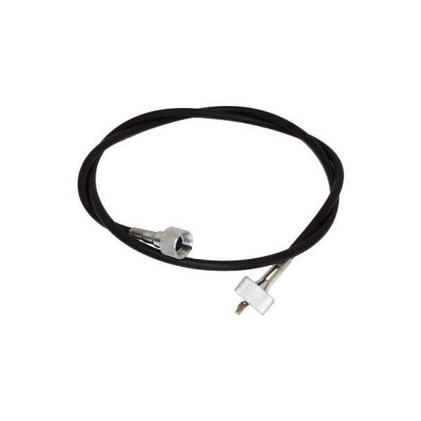 Allis-Chalmers Tachometer Tach Cable D14 D15, black cable with metal connectors for tractor tachometer installation.