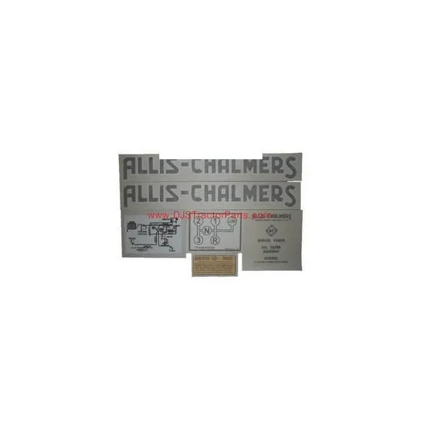 Allis-Chalmers G 1948-1955 Vinyl Cut Decal Set, vintage tractor decal stickers for Allis-Chalmers G model from 1948 to 1955.