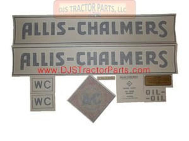 Allis-Chalmers Allis Chalmers WC 1933-1938 BLUE, VINYL CUT DECAL SET - DJS102 