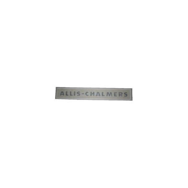 Allis-Chalmers D Series Back of Seat Decal, metallic gray label with embossed lettering.