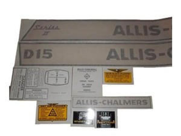 Allis-Chalmers Allis Chalmers D15 SERIES II GAS 1963-1968 VINYL CUT DECAL SET DJS308 
