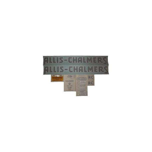 Allis-Chalmers Allis Chalmers RC 1939-1941 Blue Vinyl Cut Decal Set, retro vintage decal stickers for classic tractor restoration.