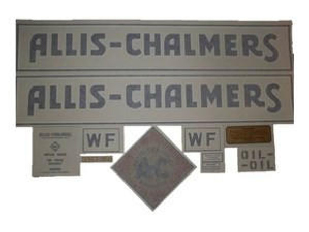 Allis-Chalmers Allis Chalmers WF UNSTYLED 1937-1940 (BLUE) VINYL CUT DECAL SET 