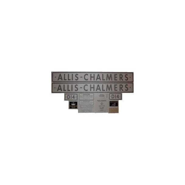 Allis-Chalmers D14 1959-1960 Vinyl Cut Decal Set, vintage tractor decal set with 'ALLIS-CHALMERS' lettering and D14 model labels.