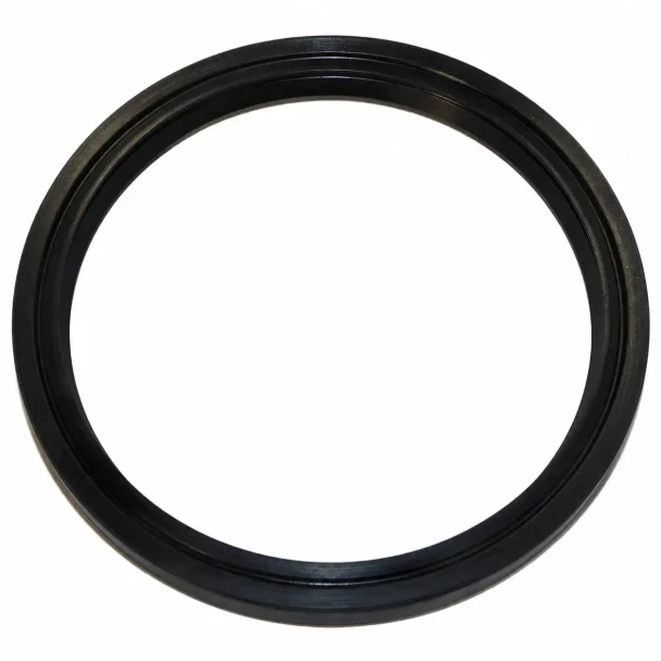 Allis-Chalmers Rear Crankshaft Seal D10 D12 D14 D15, image of a black rubber rear crankshaft seal for Allis-Chalmers tractors.