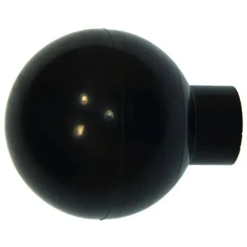Black Allis-Chalmers farm tractor brake release knob with a round ball-shaped head and short cylindrical stem, shown on a white background.