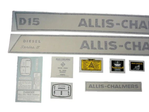 Allis-Chalmers Allis Chalmers D15 Series II Diesel - Vinyl Decal Set - DJS309 
