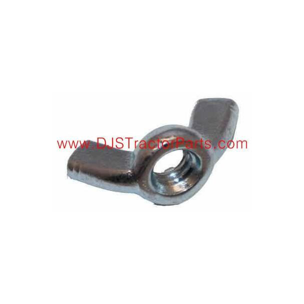 Allis-Chalmers 1/4-20 Wing Nut, metallic fastener with winged edges for manual tightening.