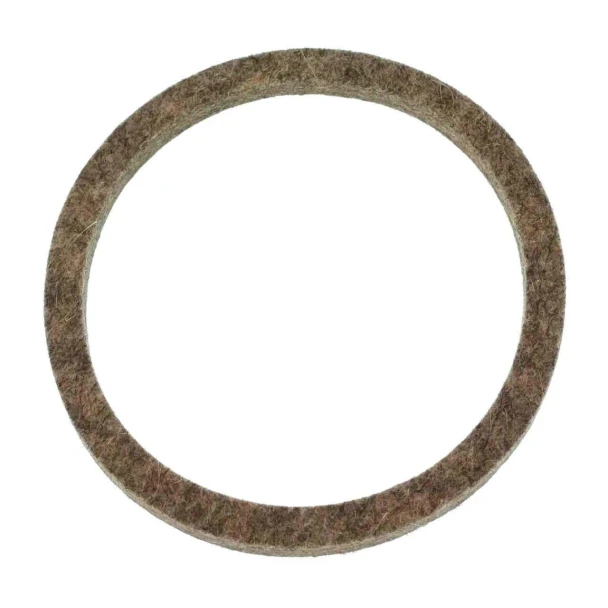 Brown felt rear crankshaft main seal ring for Allis-Chalmers B, IB, C, CA, and RC farm tractors, shown against a white background.