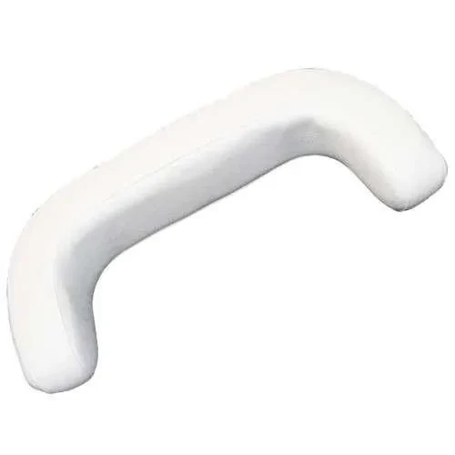 White curved back and armrest cushion for an Allis-Chalmers farm tractor, model YF143.