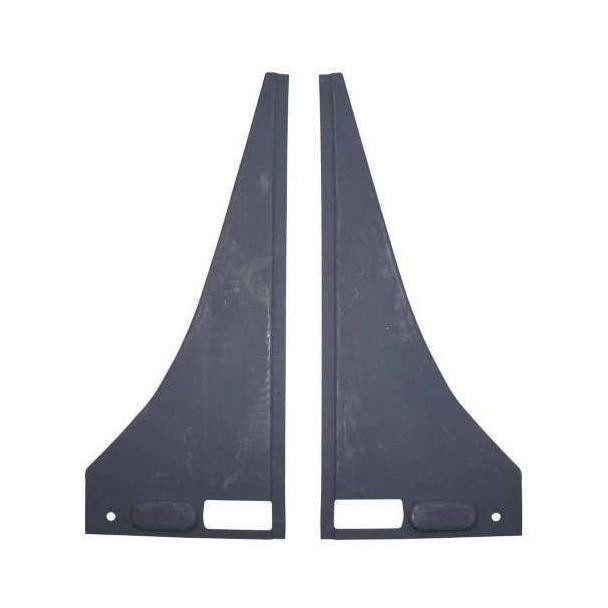 Allis-Chalmers WC Unstyled Hood Corner Wings Pair, black metal tractor parts for vintage farm equipment.