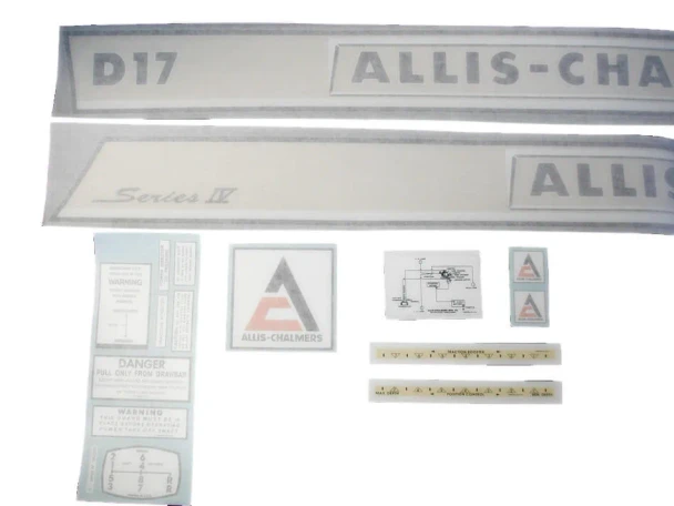Allis-Chalmers Allis Chalmers D17 Series IV Gas with Chrome - Vinyl Decal Set - DJS204 