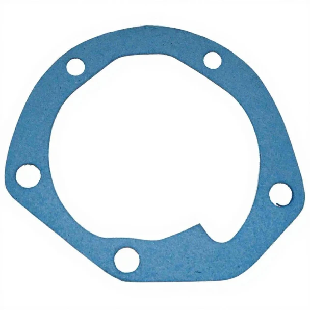 Blue water pump gasket for Allis-Chalmers B, C, CA, IB, D10, D12, D14, and D15 farm tractors, shown against a white background.