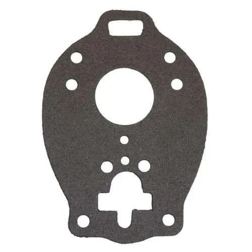 Flat dark Marvel-Schebler carburetor bowl gasket for Allis-Chalmers, Ford, and Massey Ferguson tractors, shown against a white background.