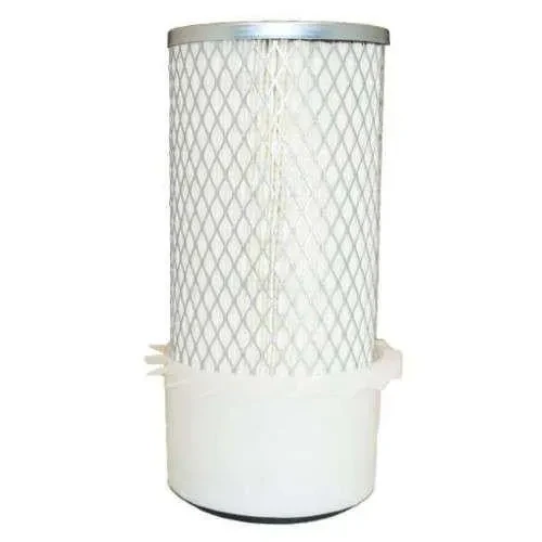 Air filter for Allis-Chalmers farm tractors, designed for models 160, 170, 175, 180, 185, 190, 5050, 6040. The filter is cylindrical with a mesh exterior and a white base, used for engine air intake filtration.
