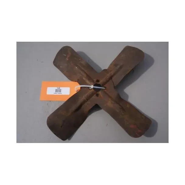 Allis-Chalmers Used Fan Blade for B, C, CA Tractors, rusty metal fan blade in cross shape, vintage tractor part.
