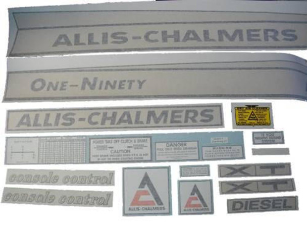 Allis-Chalmers Allis Chalmers 190 One-Ninety XT Diesel VINYL CUT DECAL SET - DJS170a 