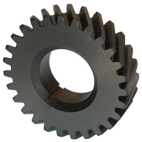 A large gear with evenly spaced teeth around the circumference and a hollow center, designed for use with Allis-Chalmers farm tractors.