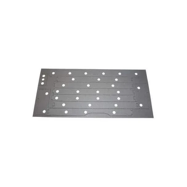 Allis-Chalmers Oil Pan Gasket Set 74021022, metal gasket with multiple holes for oil pan sealing and bolt placement.