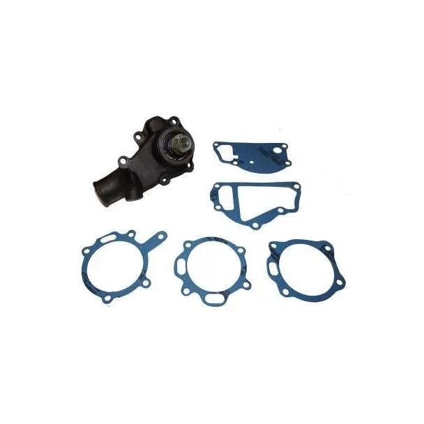 Allis-Chalmers 170 175 Diesel Water Pump Without Pulley, with blue gasket seals and pump housing parts.