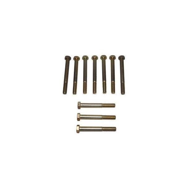 Allis-Chalmers WC WF WD WD45 Head Bolt Set, set of seven head bolts and three shorter bolts for engine repair.