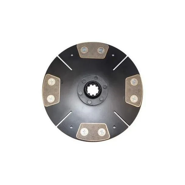 Allis-Chalmers 8-1/2" 4 Pad Clutch Disc B, C, CA - 70214320, black clutch disc with four friction pads and central spline hub for tractor clutch system