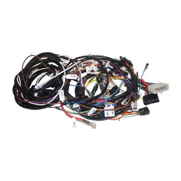 Allis-Chalmers Complete Wiring Harness for Allis Chalmers D21 Series I & II, multi-colored electrical wiring with connectors and labels.