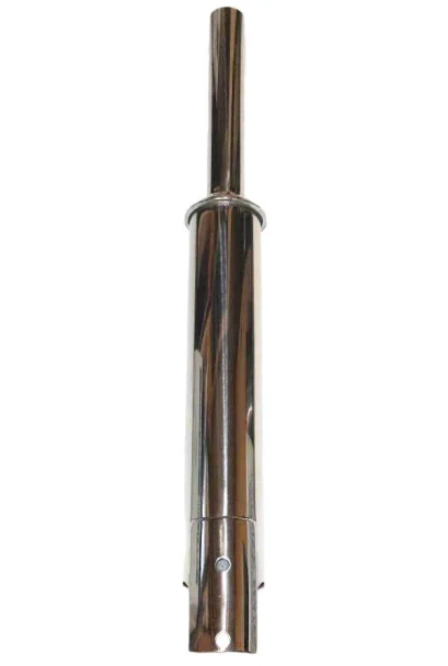 Restoration quality stainless steel muffler for Allis-Chalmers farm tractors, designed for models WD45, WD45 Diesel, and D17. The muffler is cylindrical with a shiny metallic finish and features an extended pipe.
