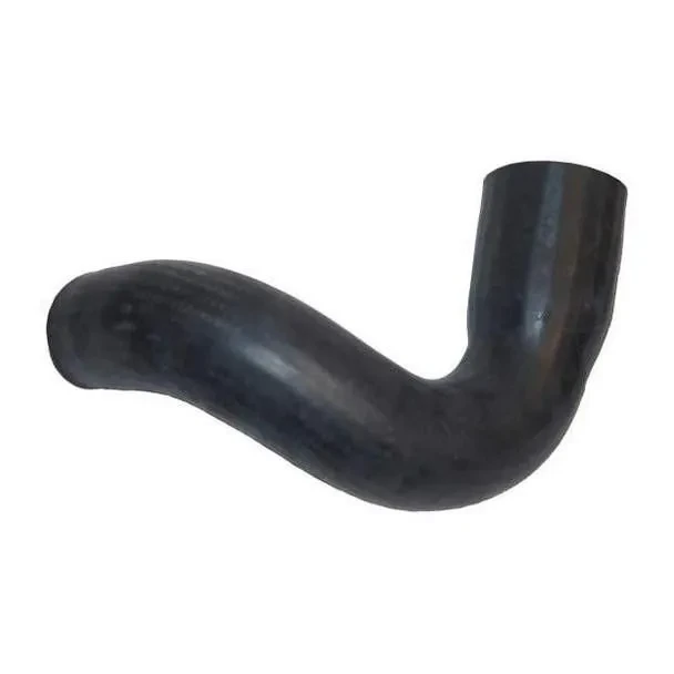 Allis-Chalmers 200 Lower Radiator Hose 70256374, black rubber engine radiator hose in a curved shape.