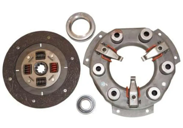 Allis-Chalmers Allis Chalmers B C CA IB 8-1/2" Clutch Kit New Spring Loaded Disc Pilot Bearing, image of clutch components including disc, pressure plate, and bearings.