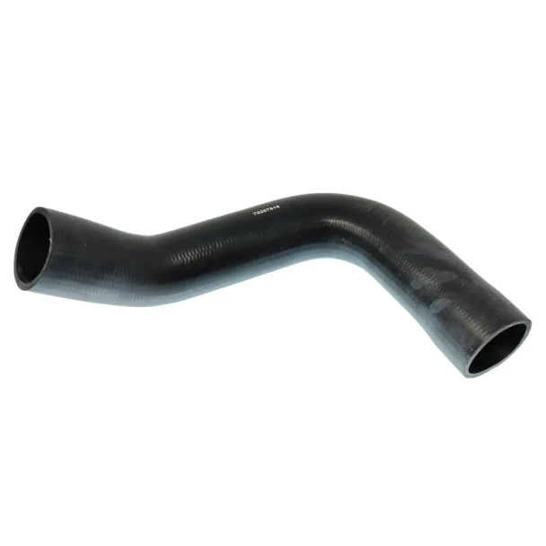 Allis-Chalmers Upper Radiator Hose for Allis Chalmers 7030 7040 7045 7050 7060 7080 7580, black flexible radiator hose with a curved design.