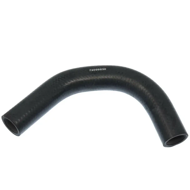 Allis-Chalmers 72098630 Lower Radiator Hose for Allis-Chalmers 5030, black rubber elongated curved hose.